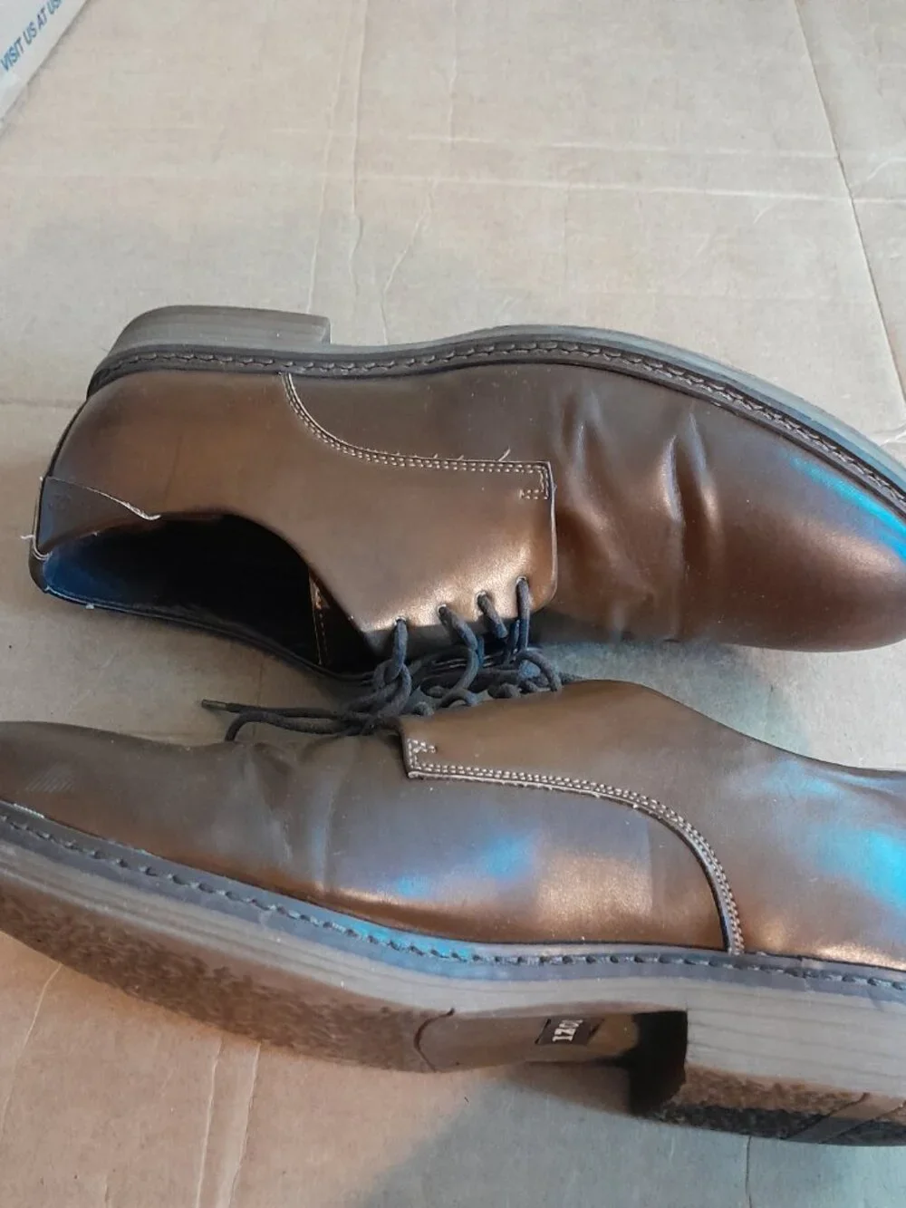 Izod Men's Cal Memory Foam Casual Lace Up Shoes Brown Sizes 11